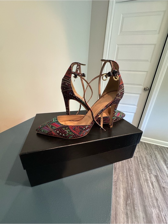 J. Crew Shoes - J. Crew Shoes | Euc J Crew Falsetto Silk Printed Heels